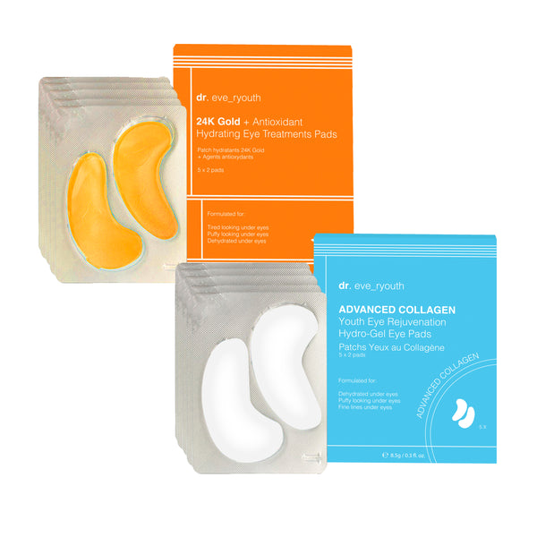 Youth Eye Rejuvenation Hydro-gel Eye Pads + 24K Gold + Antioxidant Hydrating Eye Treatments Pads