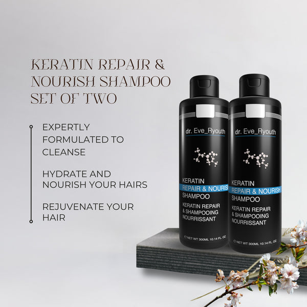 Keratin Repair & Nourish Shampoo 300 ml x 2