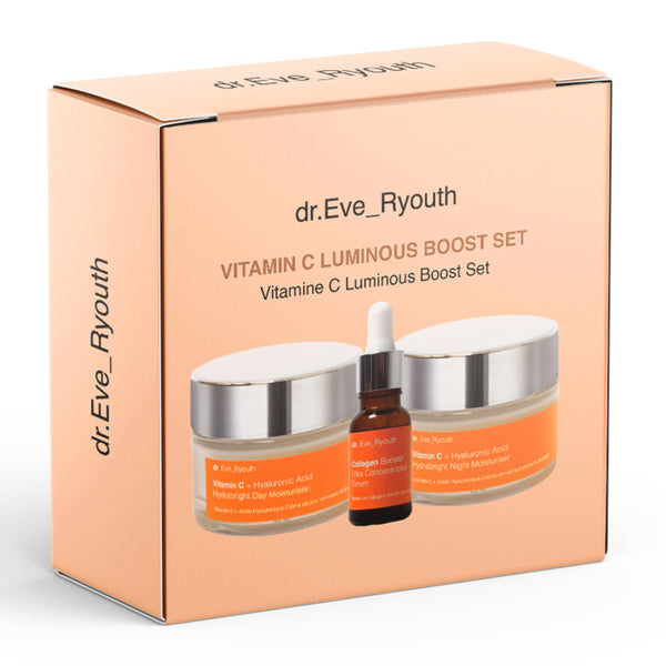 DAY AND NIGHT SET  (Vitamin C + Hyaluronic Acid Hydrabright Day Moisturiser 50ml Vitamin C + Hyaluronic Acid Hydrabright Night Moisturiser 50ml+ Collagen Booster Ultra Concentrated Serum 15ml
